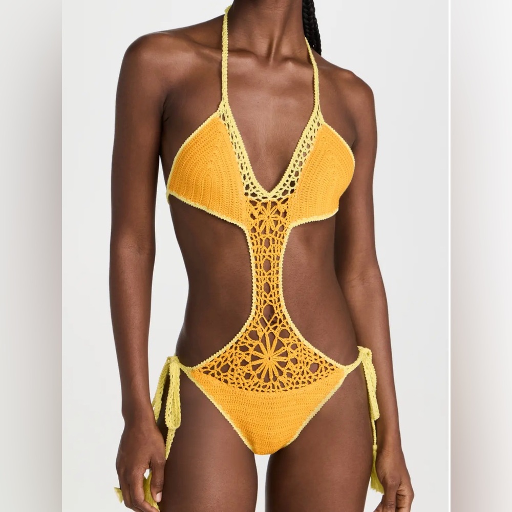 SOLID & STRIPED The Marina One-piece Swimsuit‎ in Crochet Cotton